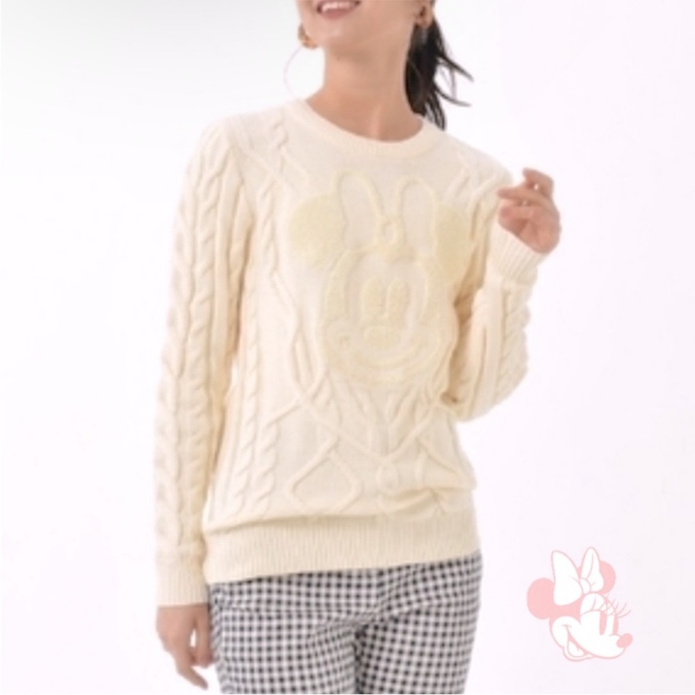Disney Minnie Mouse Parks Exclusive Cable Knit Sweater